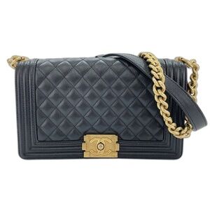 Chanel Boy Medium Shoulder Bag, Black